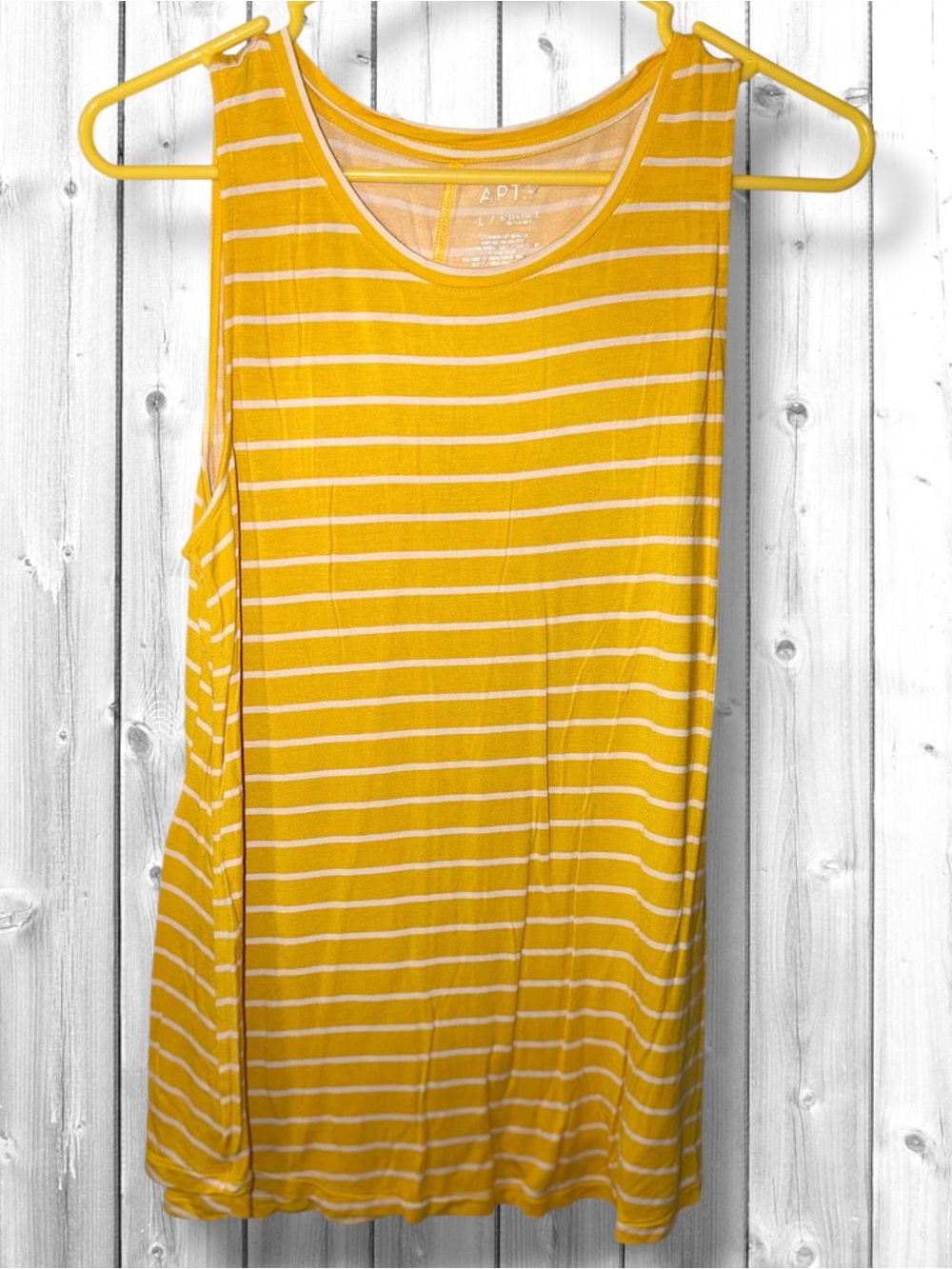 🌼Apt. 9 Yellow and White Striped Sleeveless Tank